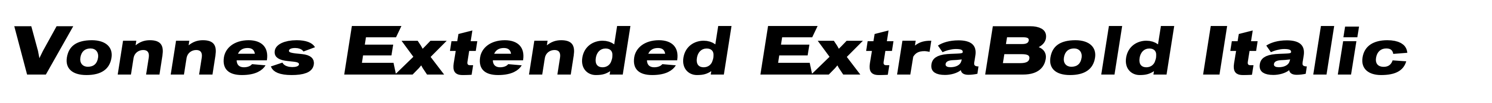 Vonnes Extended ExtraBold Italic